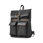 Anti Splashing Water Male Leather Backpack 36cm 43cm Military Green