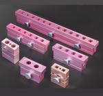 12 Cavities Aluminium Lipstick Filling Mold with 12.1mm Rose Gold Coating