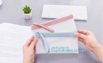 clear vinyl TPU pencil case bag with zipper for boys girls, Creative contracted