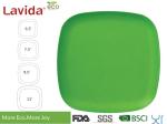 New Fashionable Design Popular School Bamboo Fibre Square Dinner Plate Plant