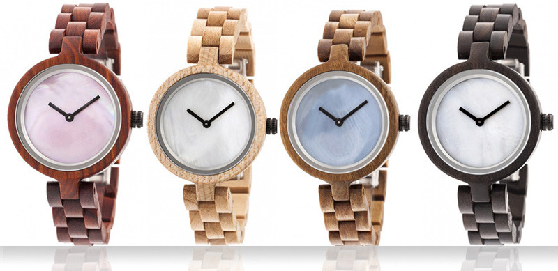 Boyear Custom Logo Wooden Watches Luxury Red Sandal Fashion Wooden Quartz Watch Women,Ladies Fashion Watch
