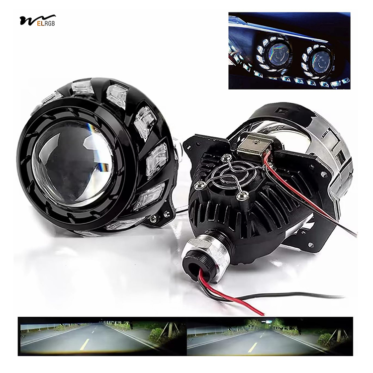 Enhance Your Car's Look with 3.0-inch Dual LED Projection Lens and White LED Angel Eye
