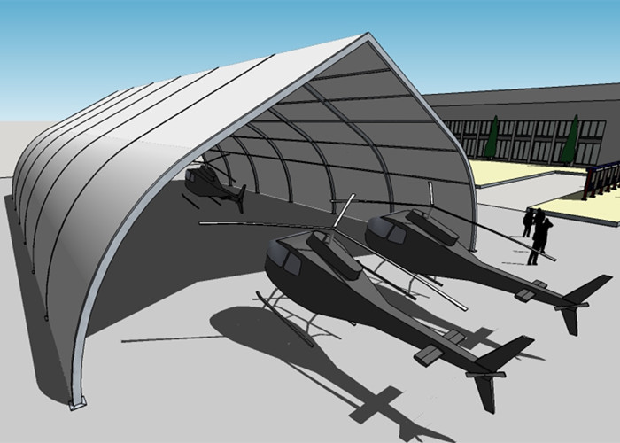 Durable Tensioned Heavy Duty Tents Fabric Membrane Structure With 50m Width