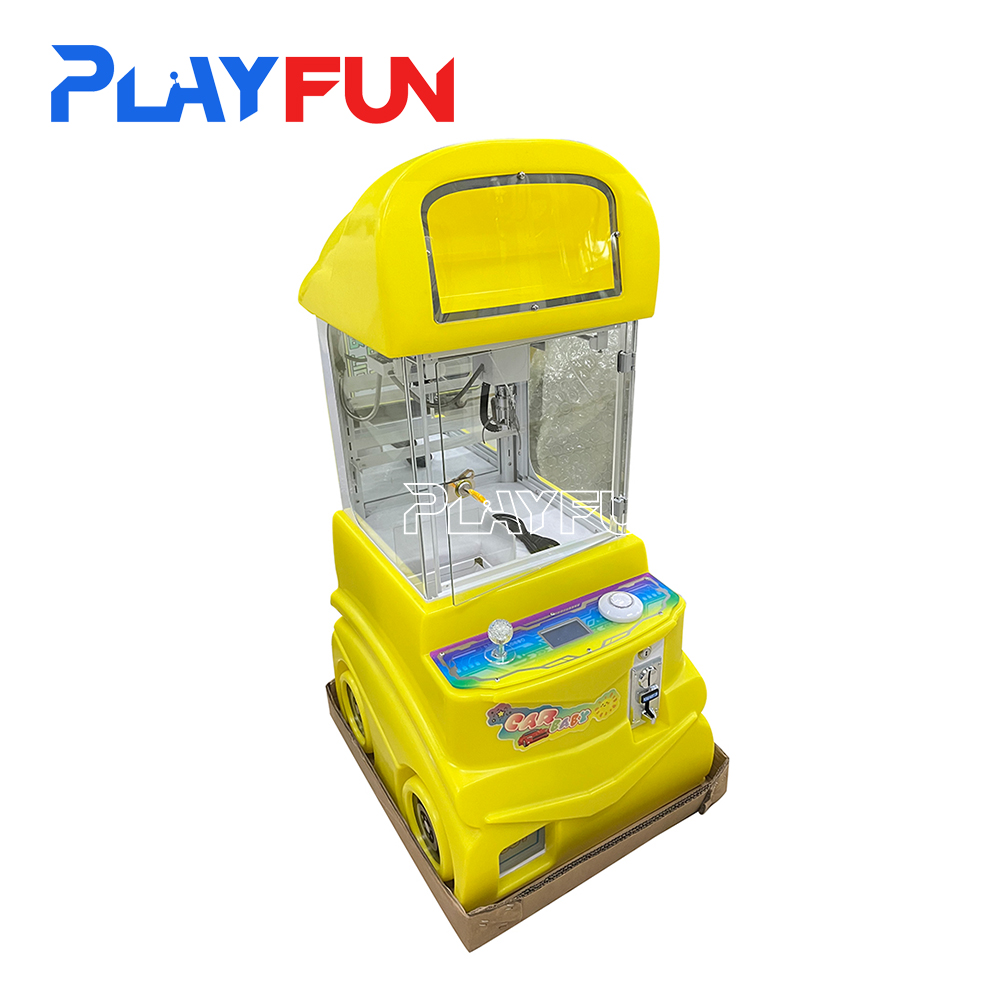 Playfun Factory Wholesale Coin Operated Mini Car and Plush Toy Claw Machine Colorful Prize Vending Machine