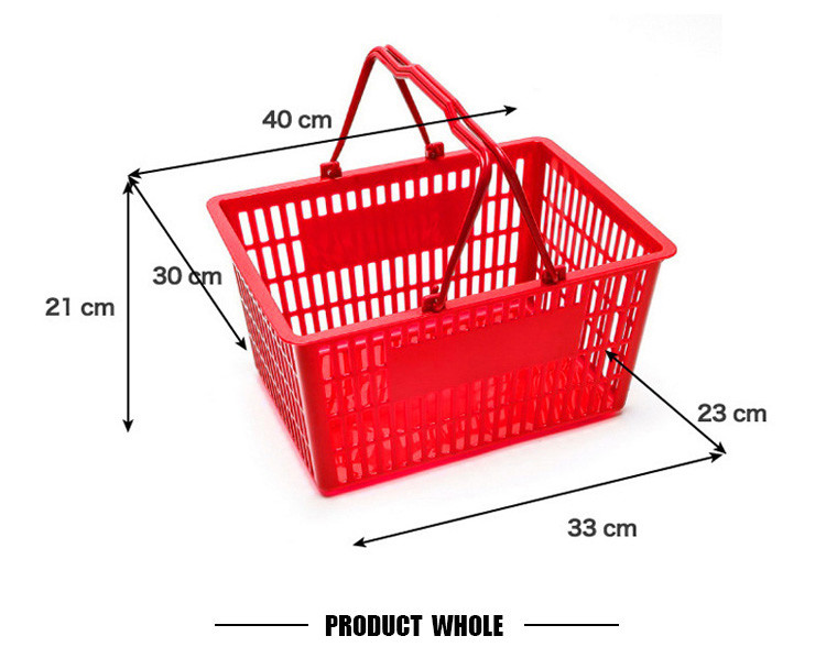 Customizable Convenience Plastic Cart Basket For Supermarket Shopping