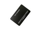 Matte Black Metal Membership Card Silkscreen Print White Logo