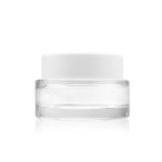 Black White Round Face Cream Jar Clear Glass Cream Jar Cosmetic Packaging 50g