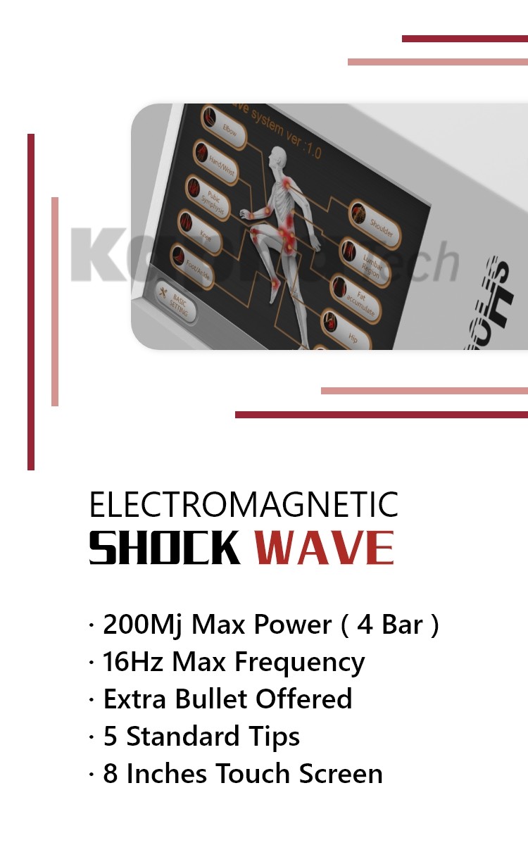 Radio Shockwave ESWT Therapy Machine Electromagnetic Muscle Stimulation