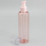 Transparent Pink 120ml 4oz Cylinder Plastic Spray Bottle