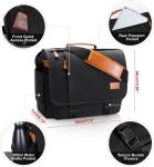 ESTARER MEN MESSENGER BAG 15.6 INCH, WATER-RESISTANT CANVAS COMPUTER BAG WORK