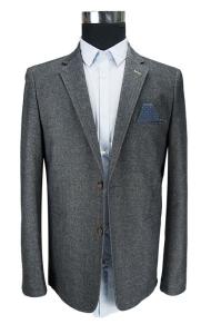 Wholesale Deep Grey Mens Casual Blazer Jacket Worsted Business Button Fly Pant Closure Type from china suppliers