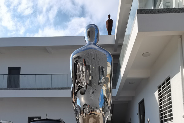 200cm Height Stainless Steel 316L Naked Man Sculpture