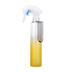 125/200ml Plastic black/yellow cylindrical smooth bottle with white spray for