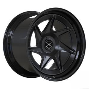 China Black Gloss Matte 2 Piece Forged Step Lip Rims 20inch For Porsche Cayman on sale