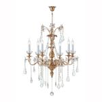 Copper Crystal chandelier lighting 6 Lights for Hallway Bedroom Lighting (WH-PC