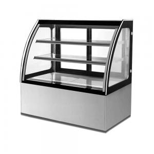 Wholesale Front Curved Glass Display Fridge Cake Showcase Cooler For Coffee Shops from china suppliers