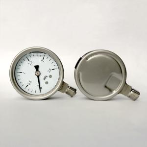 Wholesale SS 316 2.5 MPa Glycol Filled Pressure Gauge 16 Bar NPT Radial Connection from china suppliers