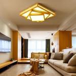 LED Nordic simple and warm living room bedroom study room dining room solid wood