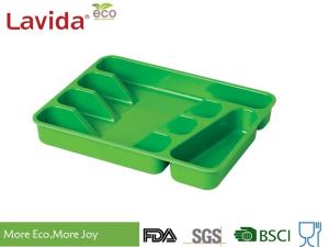 Wholesale Hot New Most sustainable Natrural Bamboo Fiber Tray Plant Fibre Flatware Tray PP Knife Organising Box Kitchen tool Rack from china suppliers