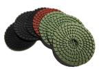 Abrasion Resistant Diamond Resin Polishing Pads Installed On Portable Grinding