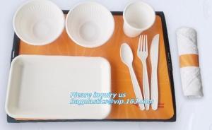 Wholesale SUGARCANE BAGASSE PLA DINNERWARE BIO ECO TABLEWARE, CUP PLATE BOWL CONTAINER,PLA DISH TRAY, CULTERY BAGPLASTICS BAGEASE from china suppliers