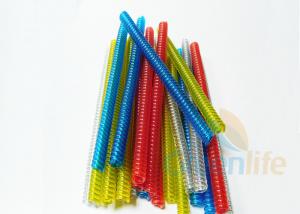 Wholesale Custom Length Plastic Coil Lanyard Transparent Red Blue Green Yellow Colors from china suppliers