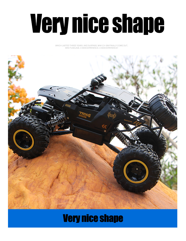 Electric RC Cars 4WD Rechargeable Off Road Rock Crawler for Children's Entertainment