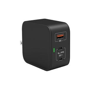 Wholesale Foldable UK EU Plug Mini Mobile Phone PD QC3.0 QC4.0 3 Ports USB GAN Charger from china suppliers