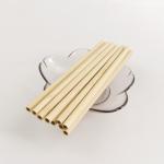 Biodegradable Natural 20cm Juice Tea Bamboo Fiber Straws Tea Drinking Custom