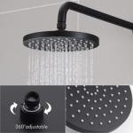 Bathroom accessories faucets set shower rainfall duschkopf black waterfall