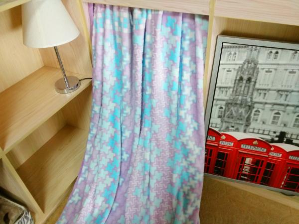 Custom Knit Flannel Fleece Blanket , Printed Plush Polyester Blanket Anti -