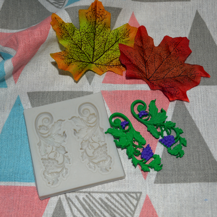 Silicone Baking Tools And Utensils Moulds Grape Branch Shape For Cake Decorating
