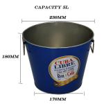 OEM Metal Tin Bucket Household Cleaning Galvanized Tin Pail With Handle