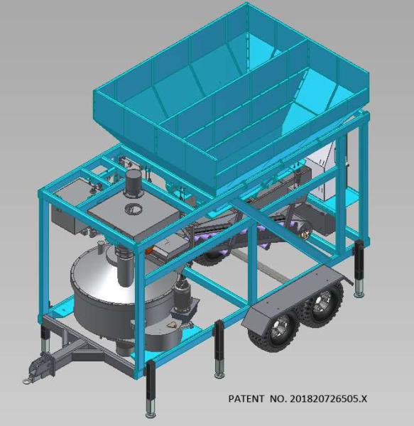 Small Mobile Batch Mix Plant Batching Equipment For Concrete 30m³/H Fast moving