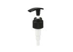 Black Plastic PP Lotion Dispenser Pump Ribbed Surface 24mm 28mm