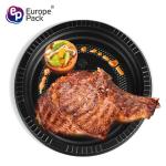 Europe-Pack eco friendly cornstarch biodegradable round black 10 inch fast food