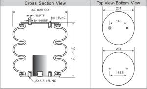 Wholesale Air Lift Bellows Convoluted Air Spring Contitech FT330-29 546 Firestone W013587994 from china suppliers