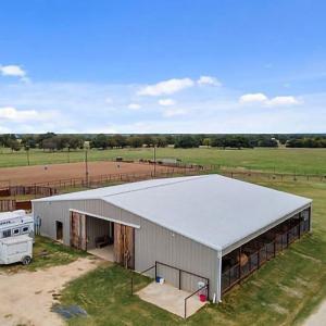 Wholesale Prefabricated Steel Structure Dairy Cow Shed , Modern Metal Agricultural Sheds from china suppliers