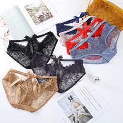 China                  Wholesale Women′s Transparent Lace Hollow out Lingerie Lady Womens Underwear Lace Panties Underwear Womens Panties              on sale