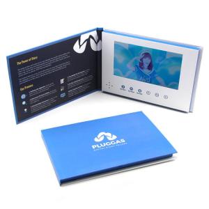 Wholesale direct maile video brochure card, 7 inch video in print custom video packaging for marketing from china suppliers