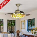 Midcentury Design 1stshine LED Ceiling Fan Remote Control and Hidden Blades 10