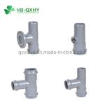 PVC One Faucet One Flange One Insert Regular Tees DIN with Rubber Ring Drain