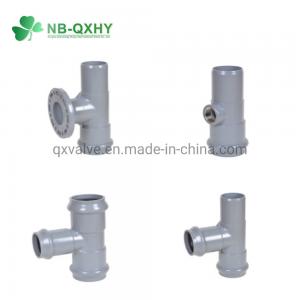 Wholesale UV Radiation UPVC/PVC Pipe Fitting Joint Three Faucet Equal Tee DIN with Rubber Ring from china suppliers
