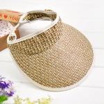 Anti - Wrinkle Beach Womens Sun Visor Caps , Orange Purple Cotton UV Sun Visor