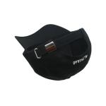 Black Flat Embroidery Baseball Caps Metal Self Fabric Buckle Hats