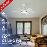 Energy-Saving 1stshine Ceiling Fan with 6 ABS Blades 3 Color LED Light