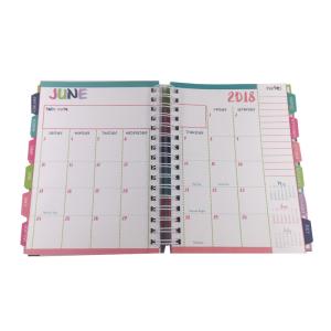 Wholesale Hardcover Spiral Planners Printing Custom Journal Notebooks With Tabs from china suppliers