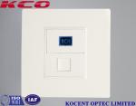 SC / UPC Simplex Fiber Optic Terminal Box CAT6 Ethernet Fiber Optic Faceplate