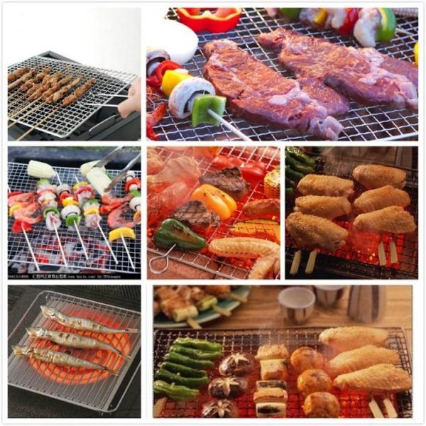 Reusable Barbecue Grill Wire Mesh Baking Tray Stainless Steel 304 With FDA