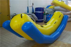 Yellow Blue Inflatable Seesaw Rocker , Big Blow Up Water Toys For Adults